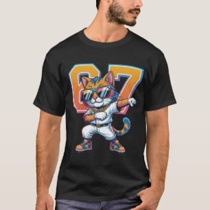 T-shirt Chat Cool Dabbing 67 Cadeau pour Fan de Sport de B