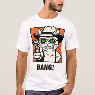 T-Shirt Chat Cowboy avec Pistolet