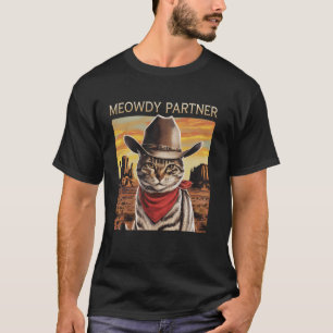 T-shirt Chat Cowboy Désert Occidental Chat Mignon Amour de