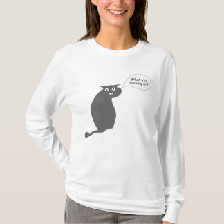 T-shirt chat curieux