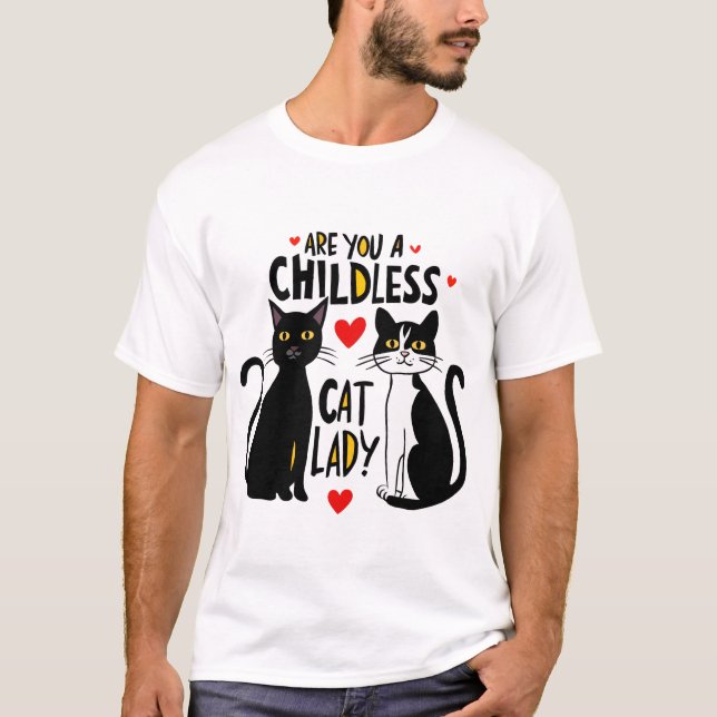 T-SHIRT CHAT-DAME SANS ENFANT (Devant)
