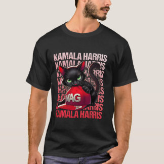 T-shirt Chat Dames vintages Sans Enfant Pour Kamala Harris