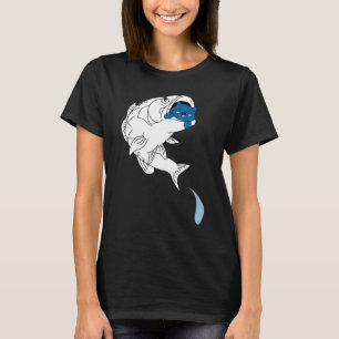 T-shirt Chat Dans La Bouche De Poisson Chat Poisson  Pêche