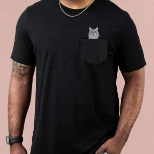 T-shirt Chat dans la poche Photo de compagnie personnali