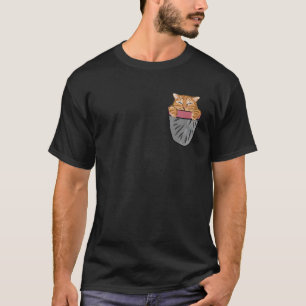 T-shirt Chat Dans La Poche Sortir Chat Cute Pékin Dans Le