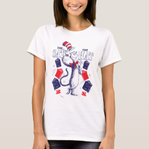 T-shirt Chat dans le Casquette   Lecture de livres