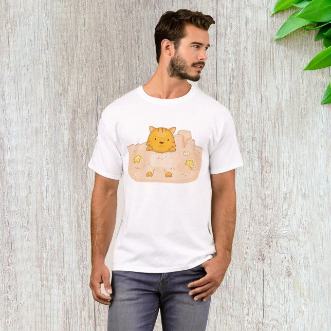 T-shirt Chat Dans Le Sable (Créateur téléchargé)