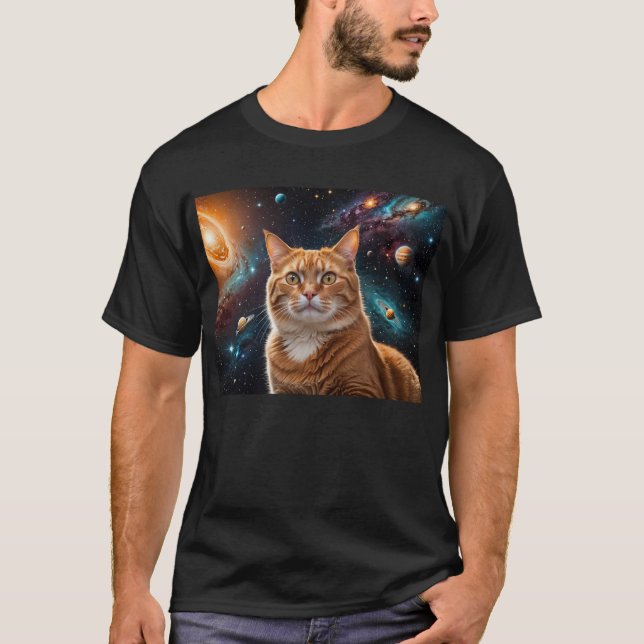 T-shirt Chat dans l'espace extra-atmosphérique (Devant)