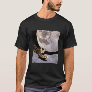 T-shirt Chat Dans L'espace Mignon Chat Chaton Étrange Conc