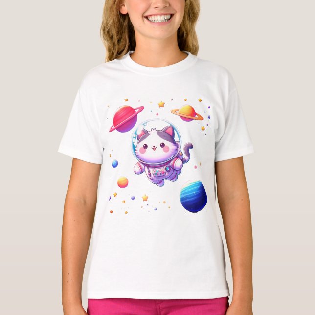 T-shirt chat d'astro (Devant)