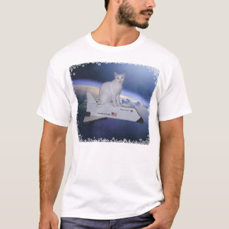 T-shirt Chat d'astronaute (esprit) sur la navette spatiale