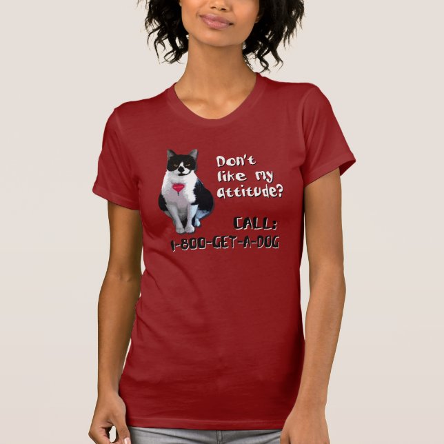 T-shirt Chat d'attitude (Devant)