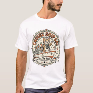 T-shirt Chat de bateau de croisière Chat de bateau de croi