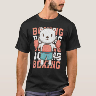 T-shirt Chat de boxe Animal Boxe Gants de boxe cool Ca