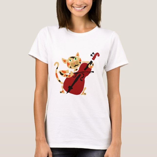 T-shirt Chat de calicot drôle jouant la bande dessinée (Devant)