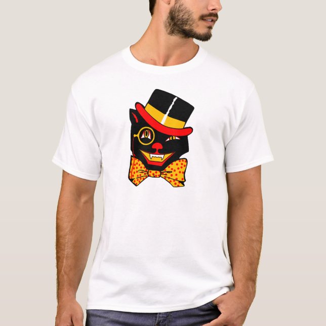 T-shirt Chat de casquette supérieur (Devant)