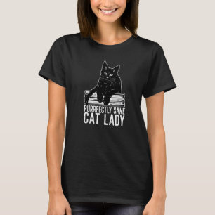 T-shirt Chat de chat Lady et réserver nerd