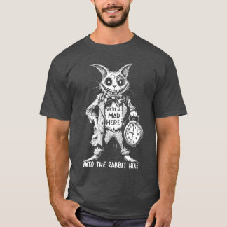 T-shirt Chat de Cheshire effrayant dans un fantasme gothiq