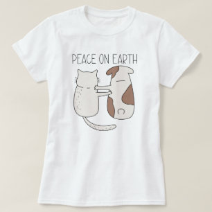 T-shirt Chat de Chien Paix sur Terre