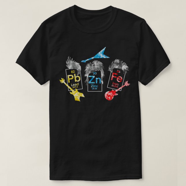 T-shirt Chat de chimie des métaux lourds 2 (Design devant)