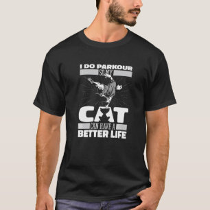T-shirt Chat de course libre Traceur Coureur Parkour