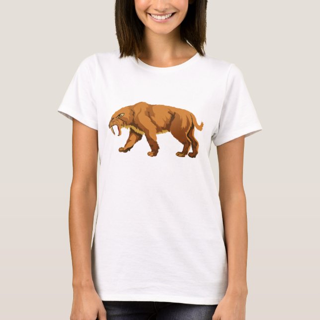 T-shirt Chat de dent de sabre (Devant)