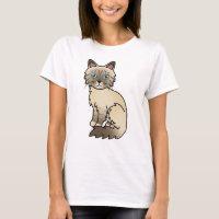Chat de dessin animé Birman / Ragdoll au point tab