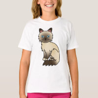 Chat de dessin animé mignon Birman / Ragdoll au po