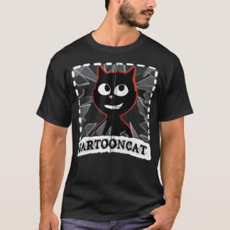 T-shirt Chat de dessin animé que nous aimons tous échapper