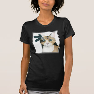 T-shirt Chat de Downton incrusté de bijoux avec des