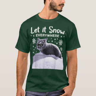T-shirt Chat de fête amusant avec des lunettes de soleil  