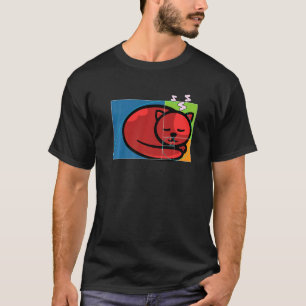 T-shirt Chat de Fibonacci ou nombre d'or et spirale ou Fib