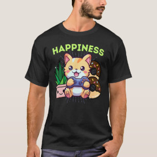 T-shirt Chat de gamer drôle de bonheur Plantes de jeu & Do