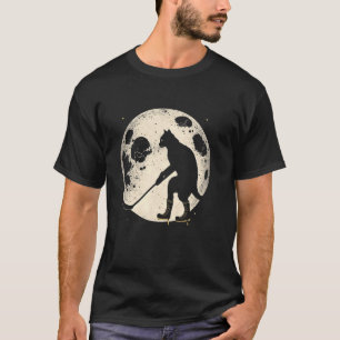 T-shirt Chat de hockey patinant à glace Kitty patinage spo