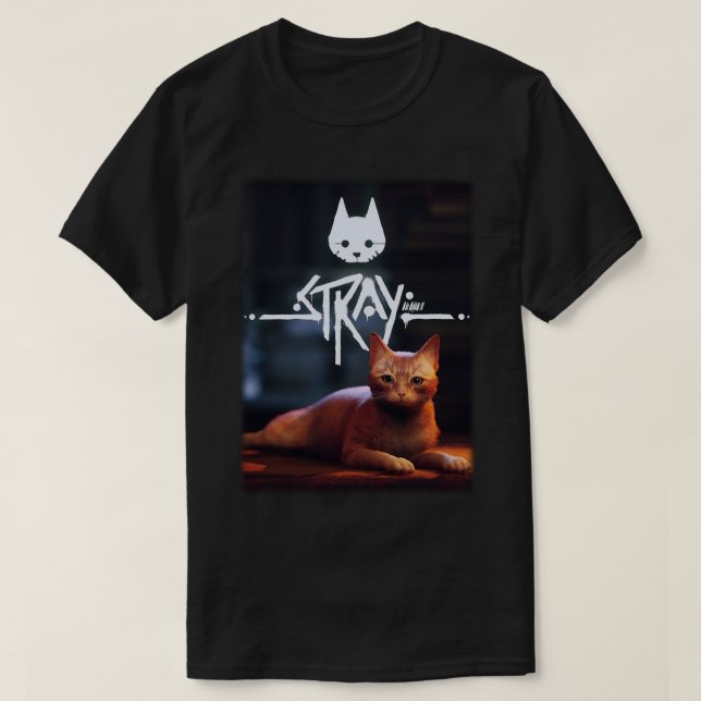 T-shirt Chat de jeu errant (Design devant)