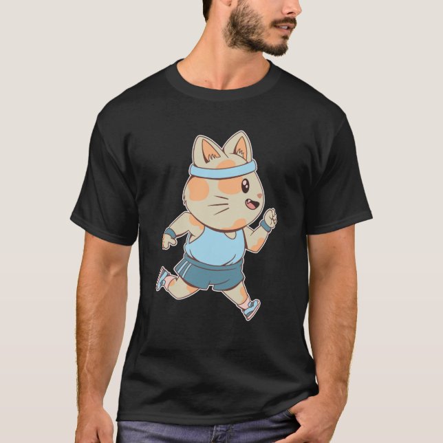 T-shirt Chat de jogging (Devant)