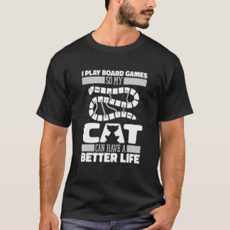 T-shirt Chat de joueur dés de fantaisie Famille Jeux de