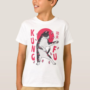 T-shirt Chat de Kung Fu