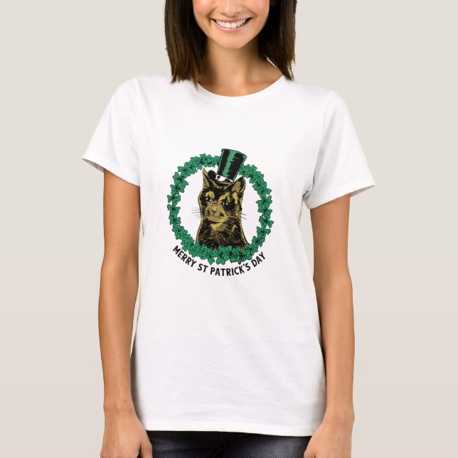 T-shirt Chat de la Saint Patrick (Devant)