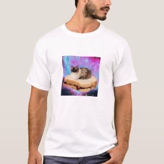 T-shirt Chat de l'espace de sandwich à vendredi