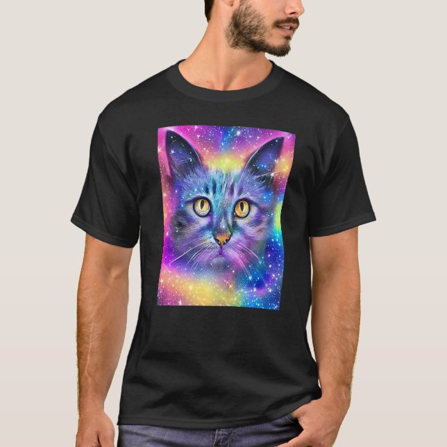 T-shirt Chat de l'espace Kitty Chat Chat Dans Le Style De  (Devant)