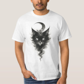 T-shirt Chat de l'Ombre Lunaire – Œuvre d'Art Créature Noc