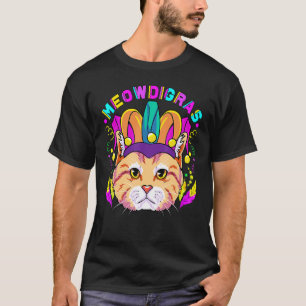 T-shirt Chat de Mardi Gras Meowdigras Enfants Filles Adole