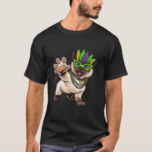 T-shirt Chat de Mardi Gras sur un masque de La Nouvelle-Or