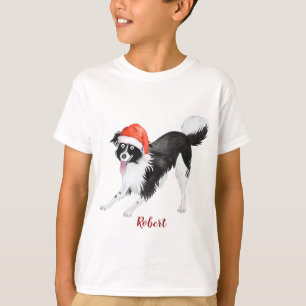 T-shirt Chat de Noël doux Monogramme de chien