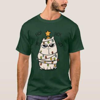 T-shirt Chat de Noël grincheux