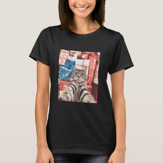 T-shirt Chat de Noël Selfie Drôle de Chat