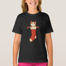 Chat de Noël Vintage dans un Bas
