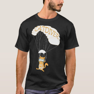 T-shirt Chat de parachutisme Cadeau d'amour Coach parachut