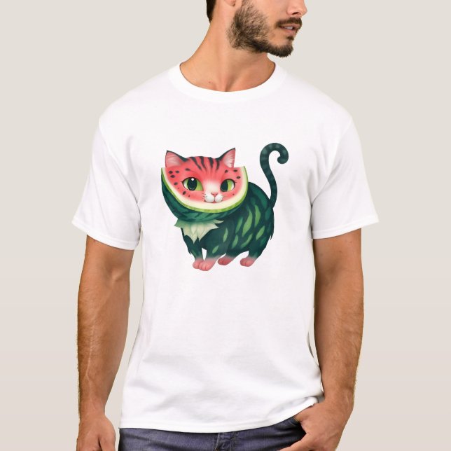 T-shirt Chat de pastèque (Devant)